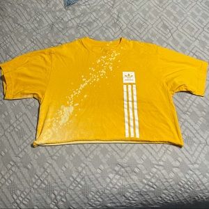 Adidas handmade bleached crop!